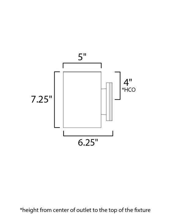 Maxim Outpost 1-Light 7.25H LED Outdoor Wall Sconce Model: 86401AL