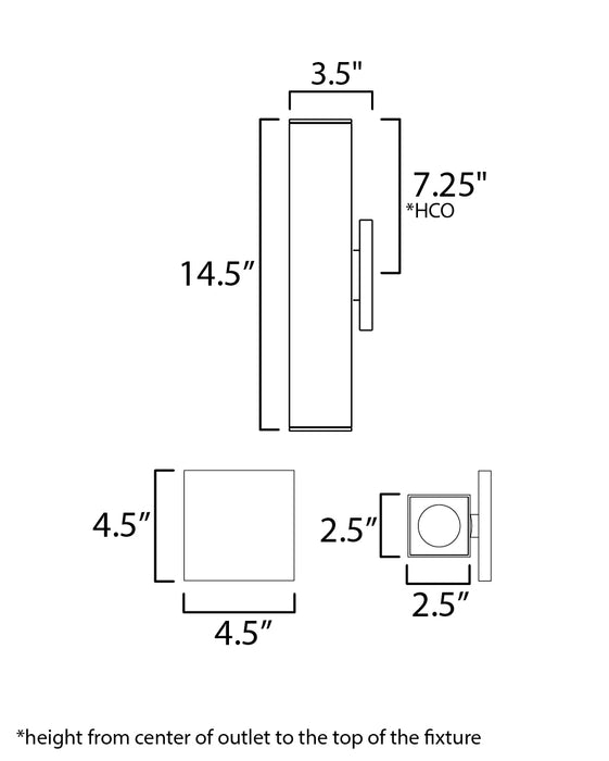 Maxim Culvert 15 LED Outdoor Sconce Model: 86423BK