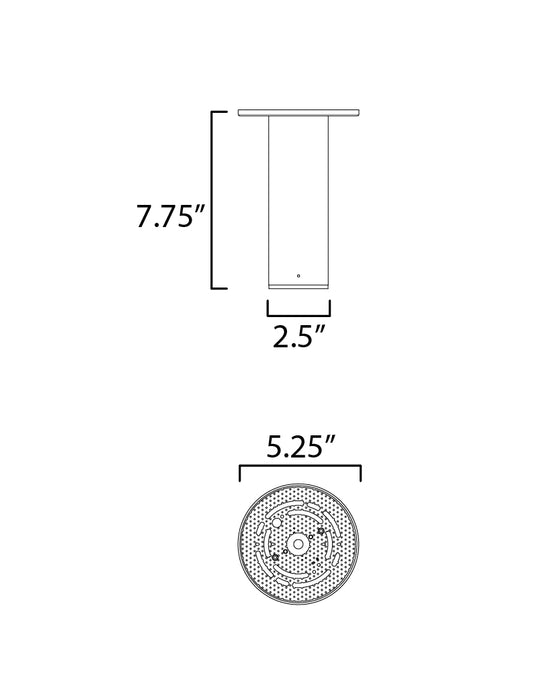 Maxim Calibro 7.5 LED Outdoor Flush Mount Model: 86430ABZ