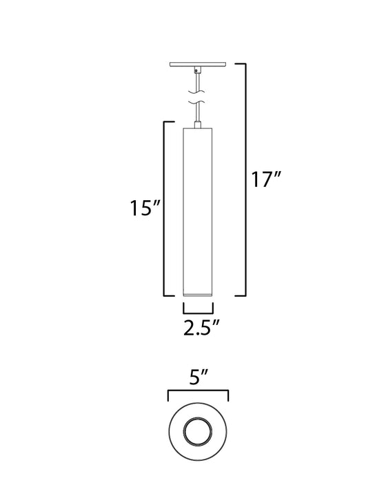 Maxim Calibro 15 LED Outdoor Pendant Model: 86437WT