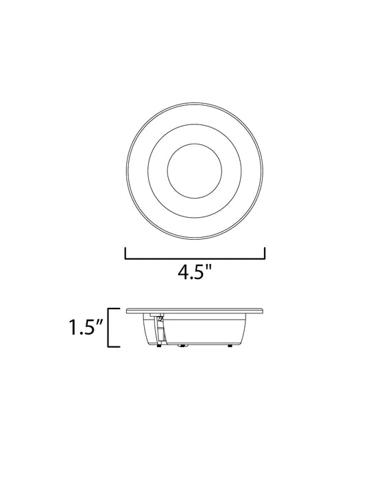 Maxim Crisp 5 LED Recessed DownLight 3000K - Round Model: 87664WT