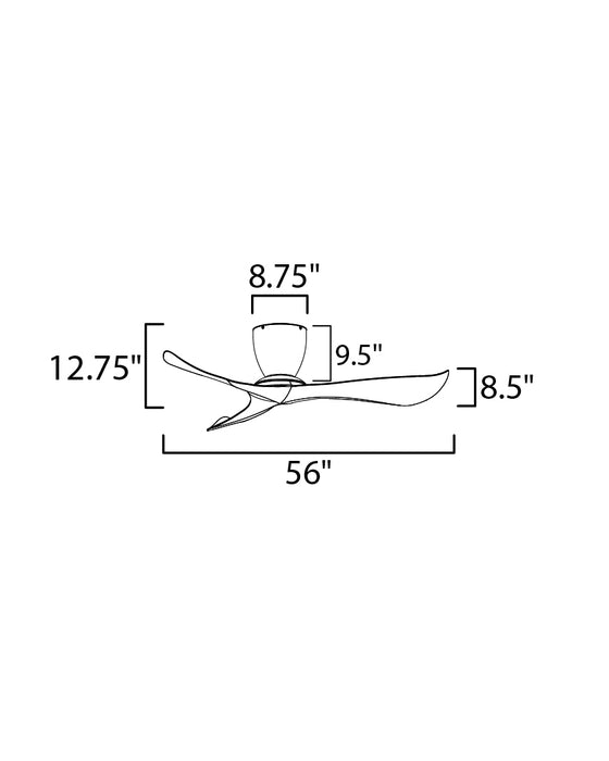 Maxim Keanu Hugger 56 Hugger Fan Model: 88753BKWN