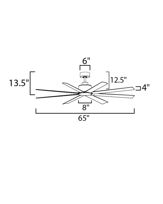 Maxim Condor 65 8-Blade Fan Model: 88766BK