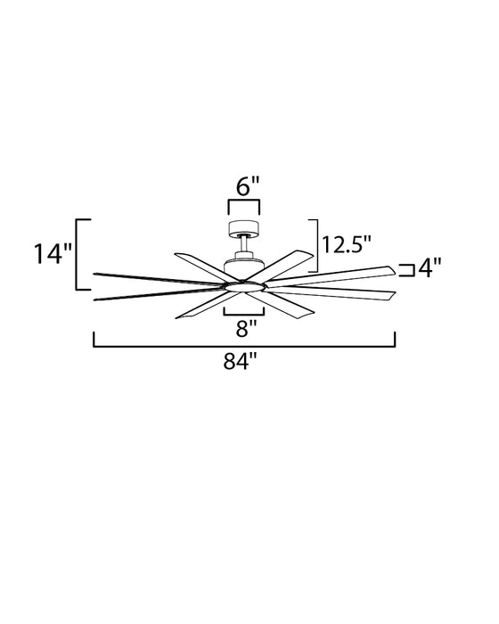 Maxim Condor 84 8-Blade Fan Model: 88768AL