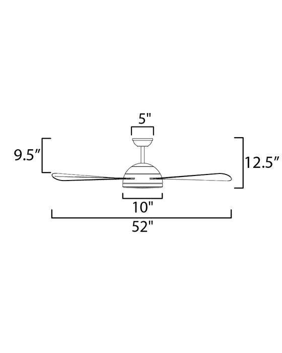 Maxim Cupola 52 Nickel LED Fan Model: 88801SN