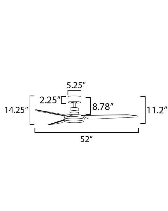 Maxim Ultra Slim 52 Outdoor Fan Black Model: 88807BK