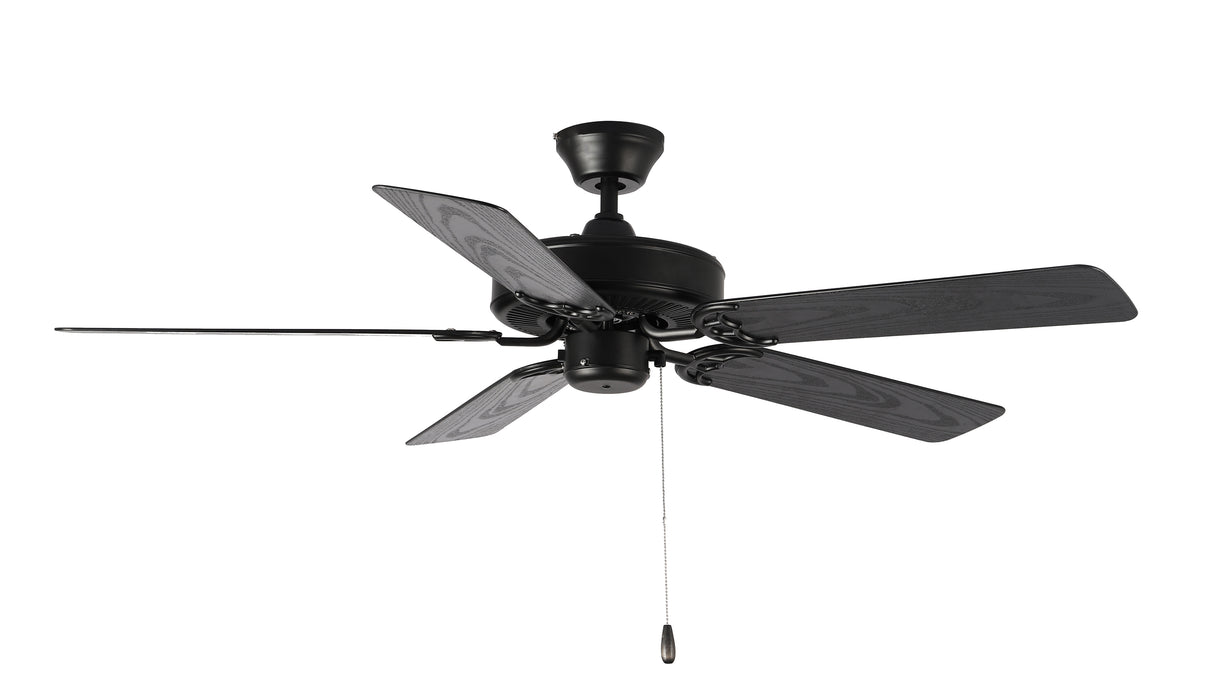 Maxim Basic-Max 52 Black Fan Black/Walnut Blades Model: 89905BKWP