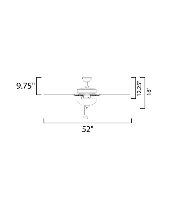 Maxim Basic-Max 52 Outdoor Black Fan Model: 89915BK