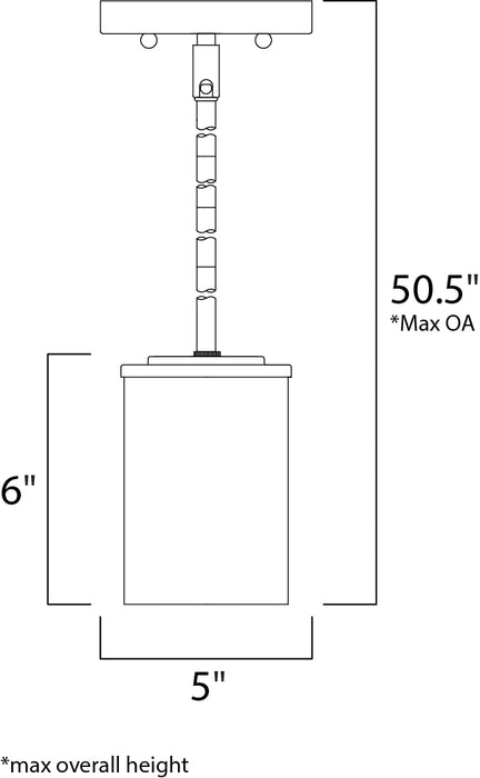 Maxim Corona 1-Light Mini Pendant Model: 90200FTBK