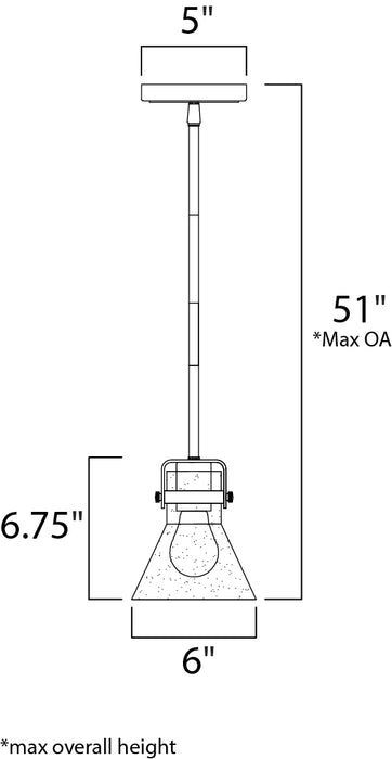 Maxim Seafarer 1-Light Pendant Model: 91110CDOI