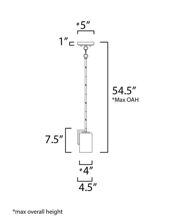 Maxim Dart 1-Light Pendant Model: 91280SWSBR