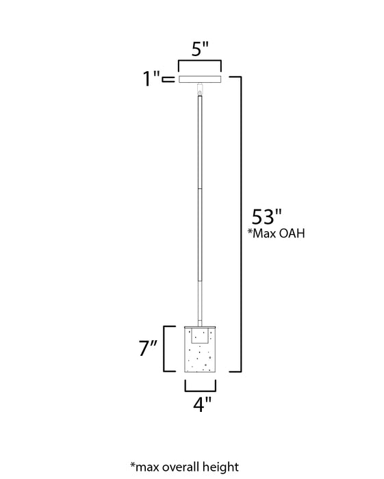 Maxim Sleek 1-Light Mini Pendant Model: 91840CDSN