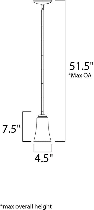 Maxim Logan 1-Light Mini Pendant Model: 92040FTOI