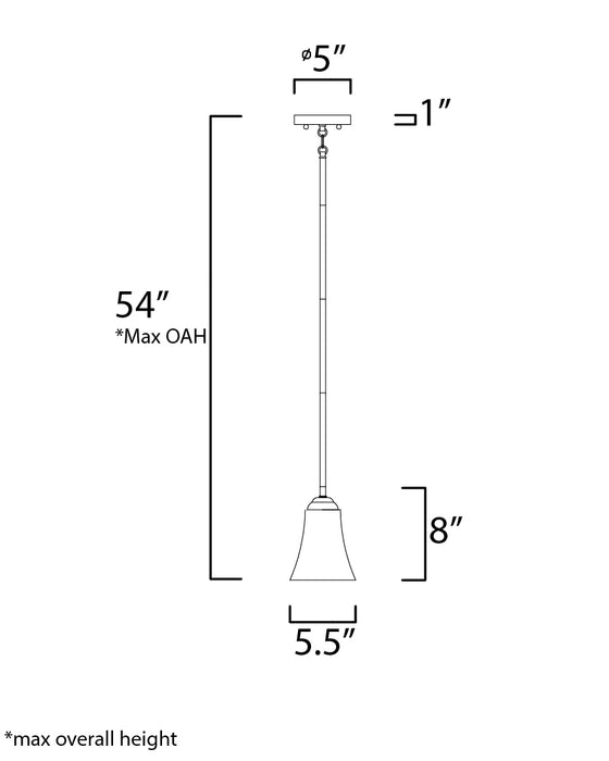 Maxim Vital 1-Light Mini Pendant Model: 92081FTSN