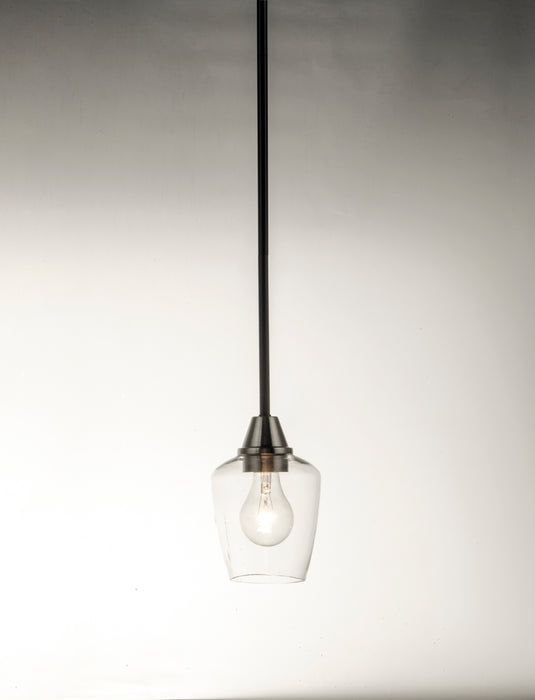 Maxim Goblet 1-Light Mini Pendant Model: 96120CLBKSN