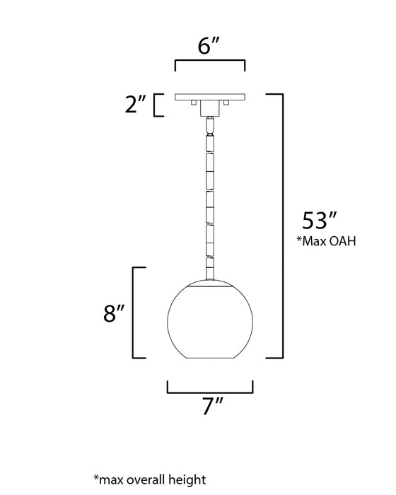 Maxim Branch 1-Light Mini Pendant Model: 98410CLNAB