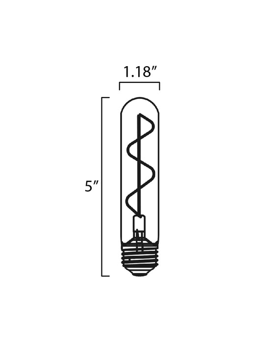 Maxim 4W LED E26 T10 Clear Dimmable 2700K 5 Model: BL4E26T10CL120V27