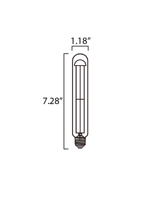 Maxim 6W LED E26 T10 Clear Dimmable 2700K - 7.25 Model: BL6E26T10CL120V27