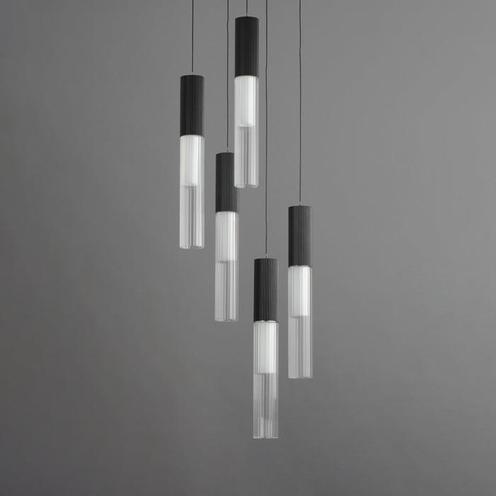 ET2 Reeds 5-Light LED Pendant Model: E11015-144BK