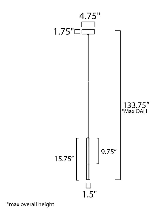 ET2 Diaphane LED 1-Light Pendant Model: E11020-95GLD