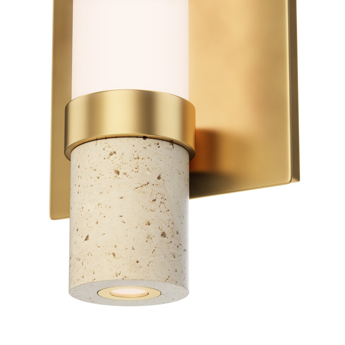 ET2 Travertine 1-Light LED Wall Sconce Model: E11050-01TVGLD