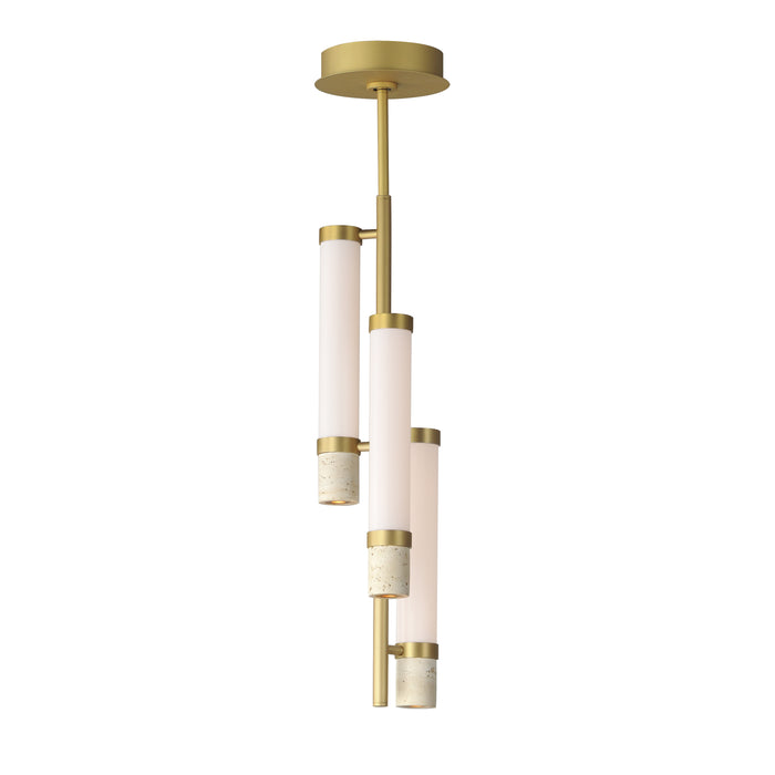 ET2 Travertine 3-Light LED Pendant Model: E11053-01TVGLD