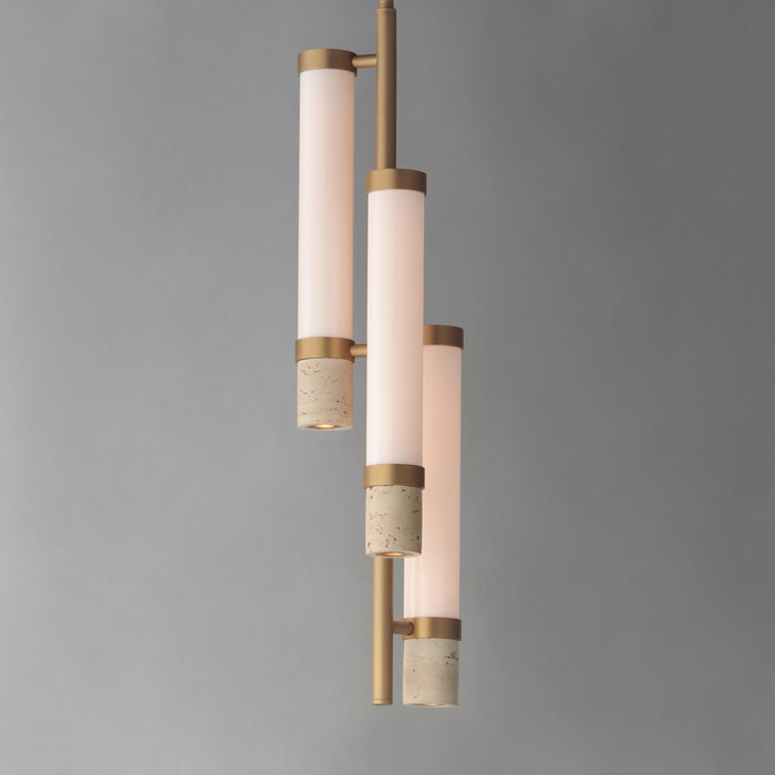 ET2 Travertine 3-Light LED Pendant Model: E11053-01TVGLD