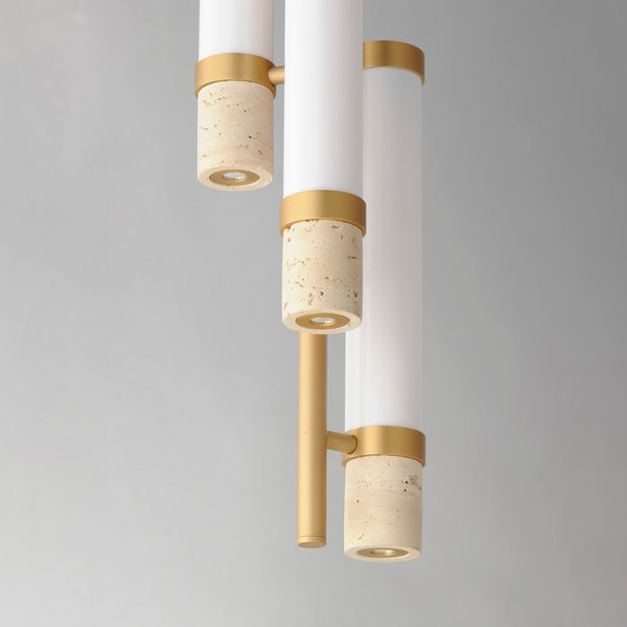 ET2 Travertine 3-Light LED Pendant Model: E11053-01TVGLD