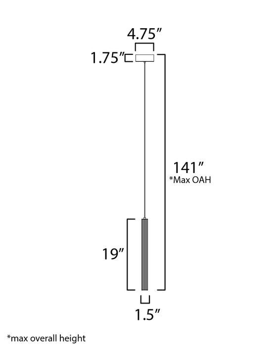 ET2 Cortex 18 LED Pendant Model: E11063-144BK