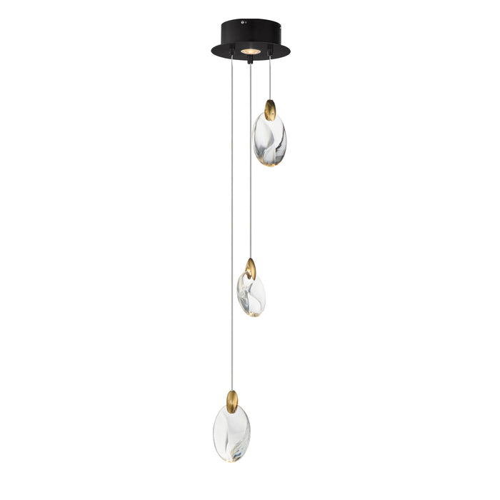 ET2 Pebble 3-Light LED Pendant Model: E11073-122BKPG