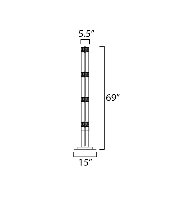 ET2 Elysian 4-Light LED Floor Lamp Model: E11088-124NAB