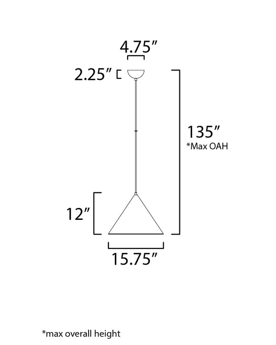 ET2 Abyss 1-Light LED Pendant Model: E20086-BK