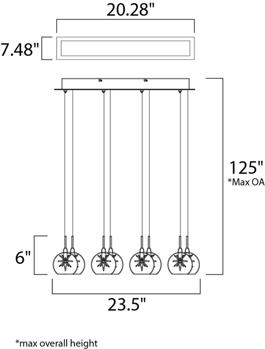 ET2 Starburst 8-Light Pendant Model: E20107-24