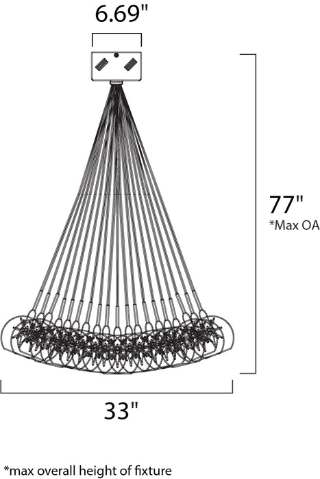 ET2 Starburst 37-Light Pendant Model: E20112-24