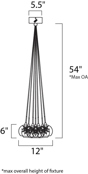 ET2 Starburst 7-Light Pendant Model: E20114-24