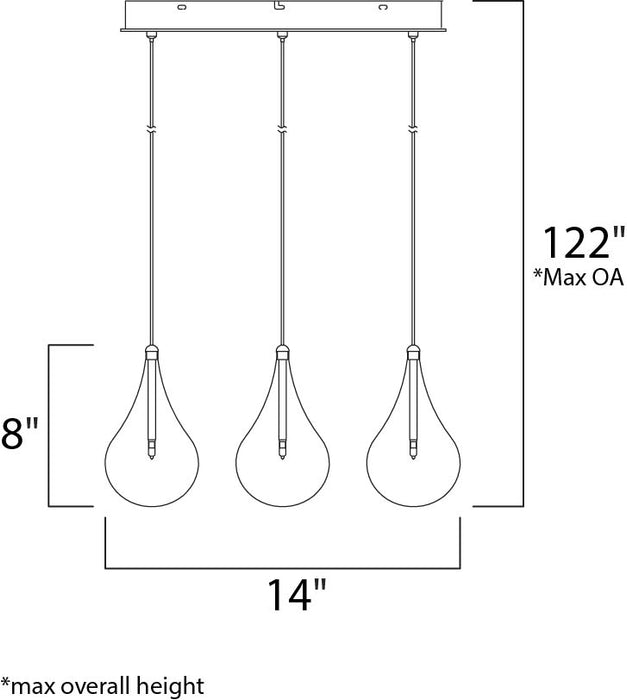 ET2 Larmes 9-Light Pendant Model: E20116-18