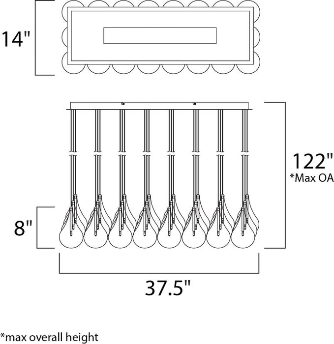 ET2 Larmes 24-Light Pendant Model: E20118-18