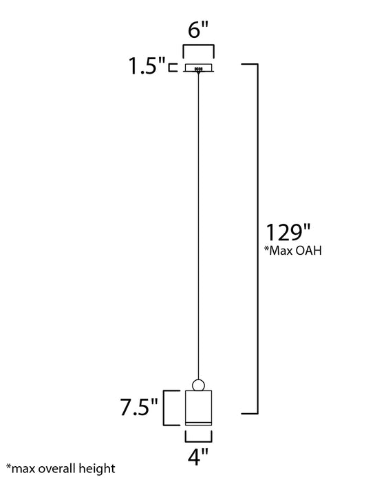 ET2 Nob LED Mini Pendant Model: E20862-75BKGLD