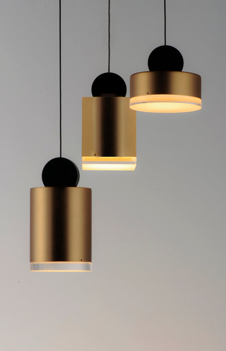 ET2 Nob 3-Light LED Pendant Model: E20863-75BKGLD