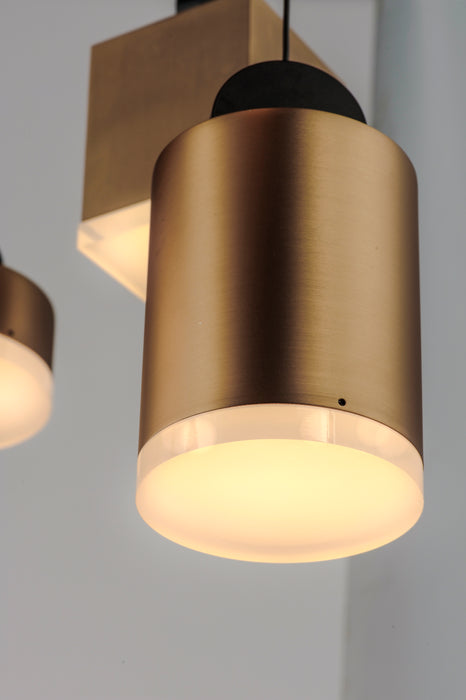 ET2 Nob 3-Light LED Pendant Model: E20863-75BKGLD