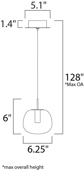 ET2 Puffs 1-Light LED Pendant Model: E21120-11WT