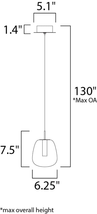 ET2 Puffs 1-Light LED Pendant Model: E21121-11WT