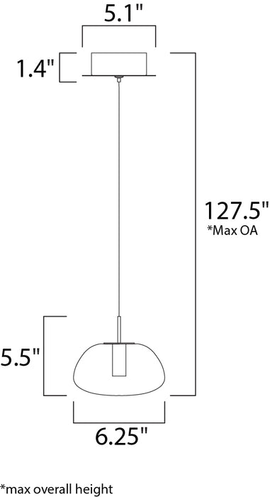 ET2 Puffs 1-Light LED Pendant Model: E21122-11WT