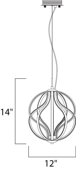 ET2 Aura 12 LED Pendant Model: E21172-PC