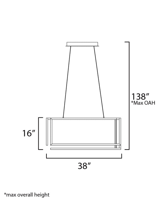 ET2 Penrose LED Linear LED Pendant Model: E21266-GLD