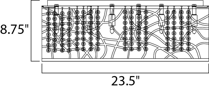 ET2 Inca 9-Light Flush Mount Model: E21301-10BZ