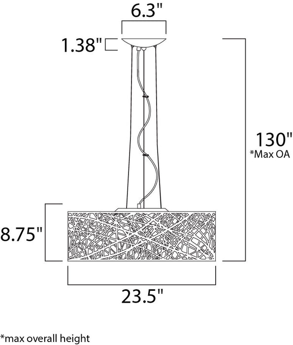 ET2 Inca 9-Light Pendant Model: E21308-10BZ