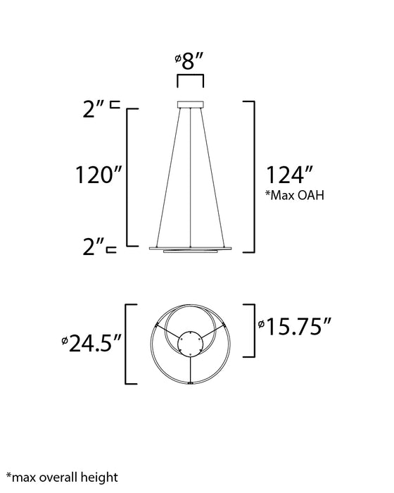 ET2 Cycle 25 LED Pendant Model: E21325-MS