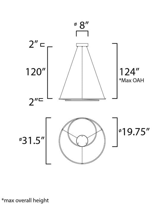 ET2 Cycle 31.5 LED Pendant Model: E21327-MS