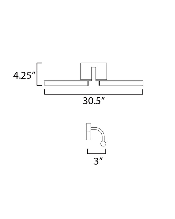 ET2 Mona 30 LED Picture Light Model: E21344-GLD